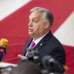 El "premier" húngaro, Viktor Orban, a su llegada esta mañana a la Cumbre de Bruselas