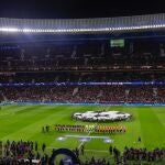 Estadio Metropolitano antes del partido de fase de grupos entre Atlético y Lazio