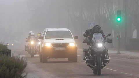 Niebla en la N-620, en Ciudad Rodrigo(Salamanca)