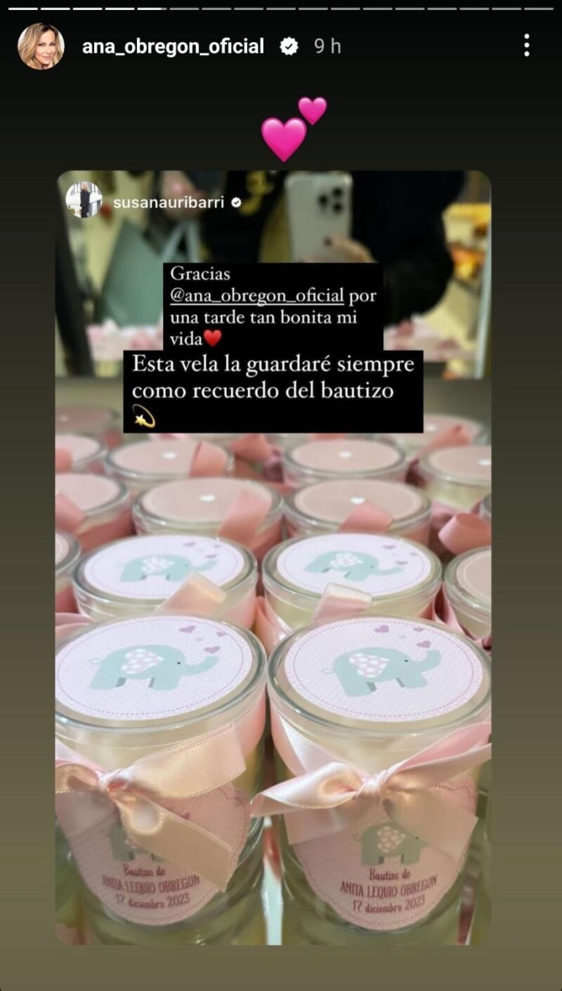 El regalo de Ana Obregón a los invitados del bautizo de Ana Sandra