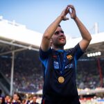 Jonatan Giráldez celebra la consecución de la Champions League