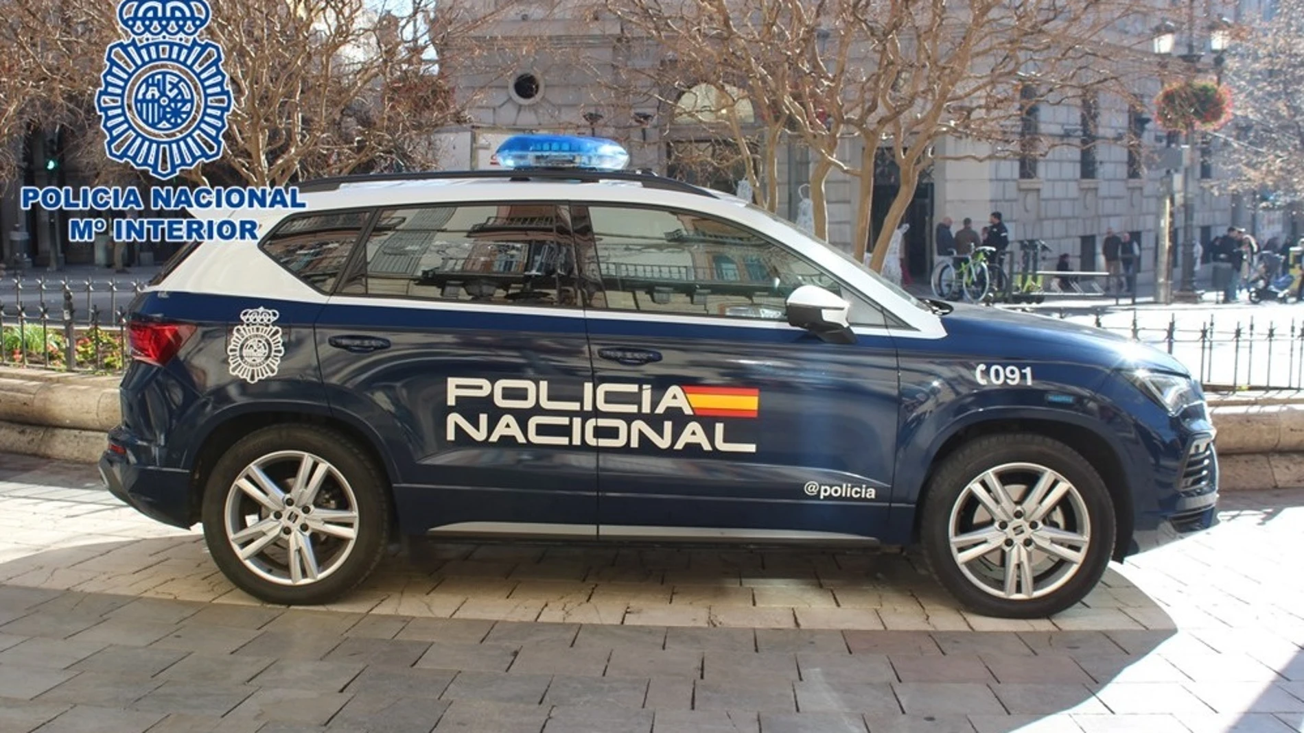 Vehículo de la Policía Nacional en Granada. POLICÍA NACIONAL20/12/2023