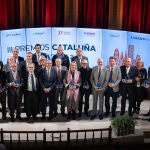 Foto de familia de los premiados en la tercera edición de los Premios Cataluña de La Razón