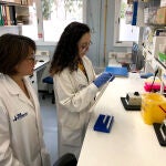 Investigadores del Grupo de Investigación en Microbioma del VHIR trabajando en el laboratorio