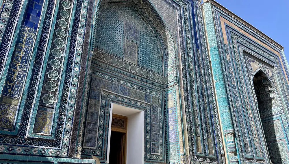 Mausoleo en la necrópolis de Shah-i-Zinda, en Samarcanda