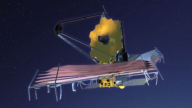 Concepto artístico del telescopio espacial James Webb