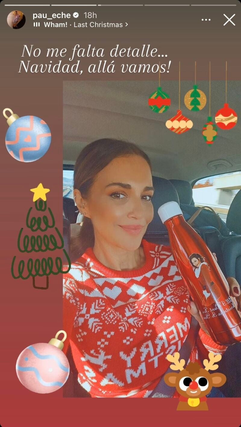 Paula Echevarría con jersey navideño.