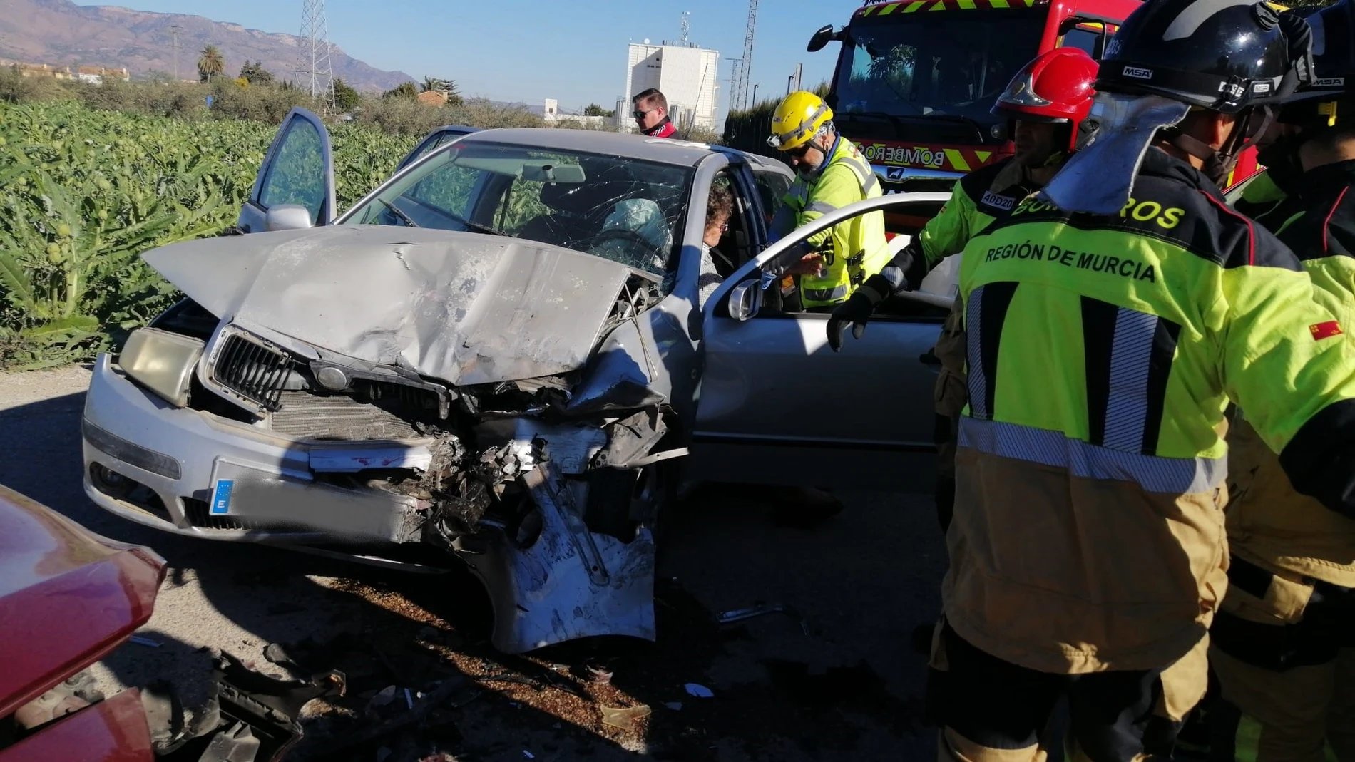 MURCIA.-Sucesos.- Heridas cinco personas en un accidente de tráfico en Lorca