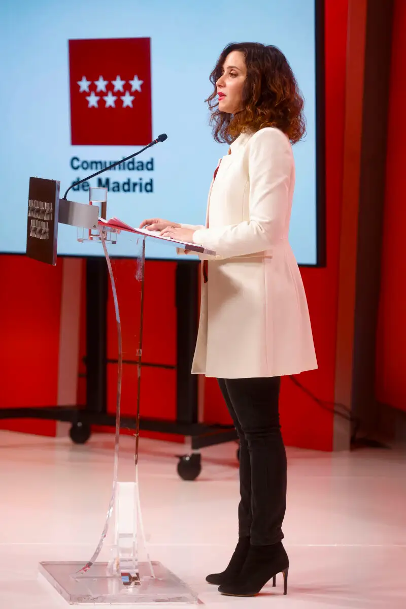 Isabel Díaz Ayuso durante la rueda de prensa tras la reunión del Consejo de Gobierno