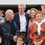 Rueda, hoy, durante una visita a la residencia de Tiempo Libre de Panxón, en el municipio pontevedrés de Nigrán.