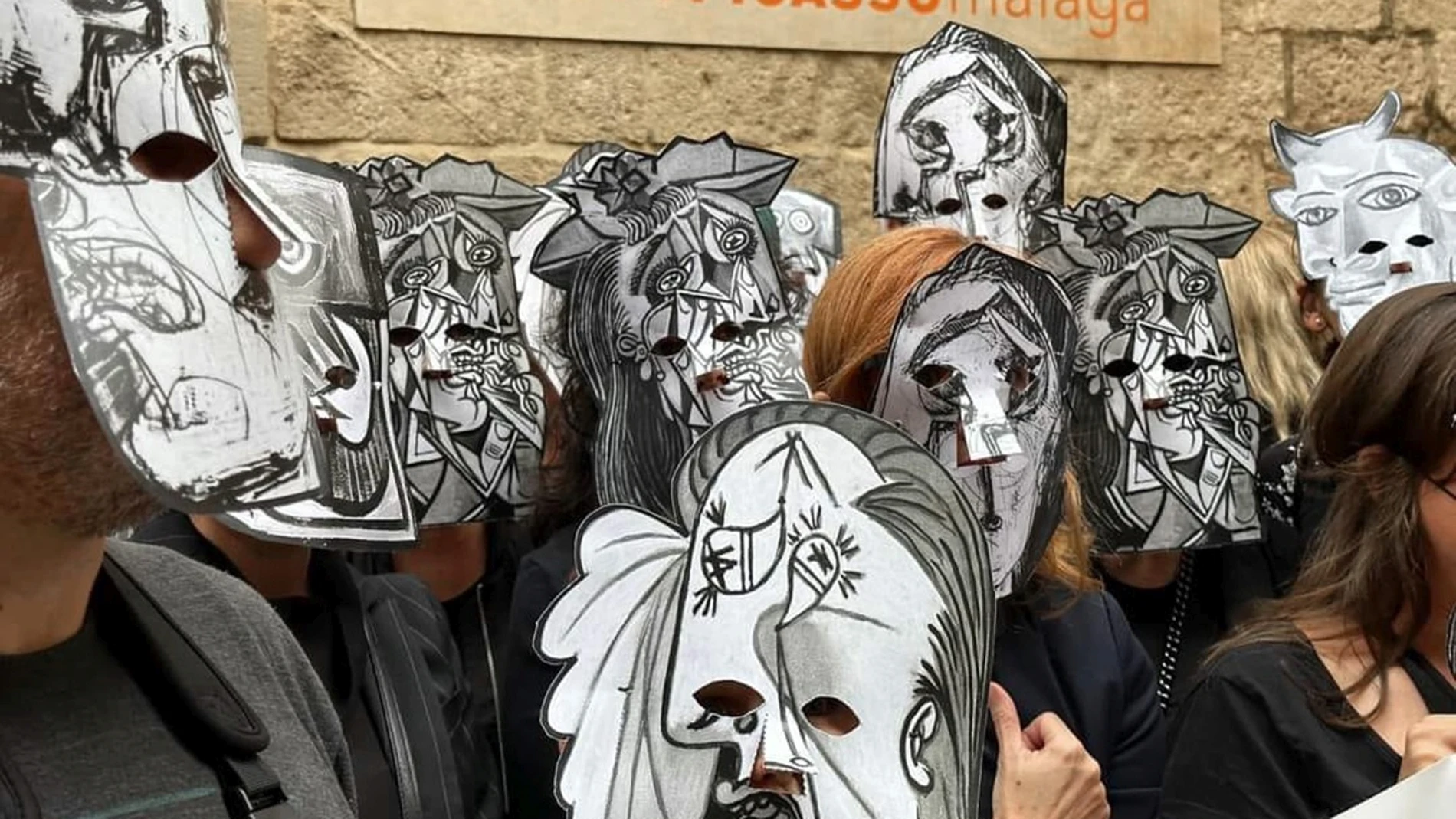Una de las protestas que llevó a cabo el comité de empresa del Museo Picasso Málaga