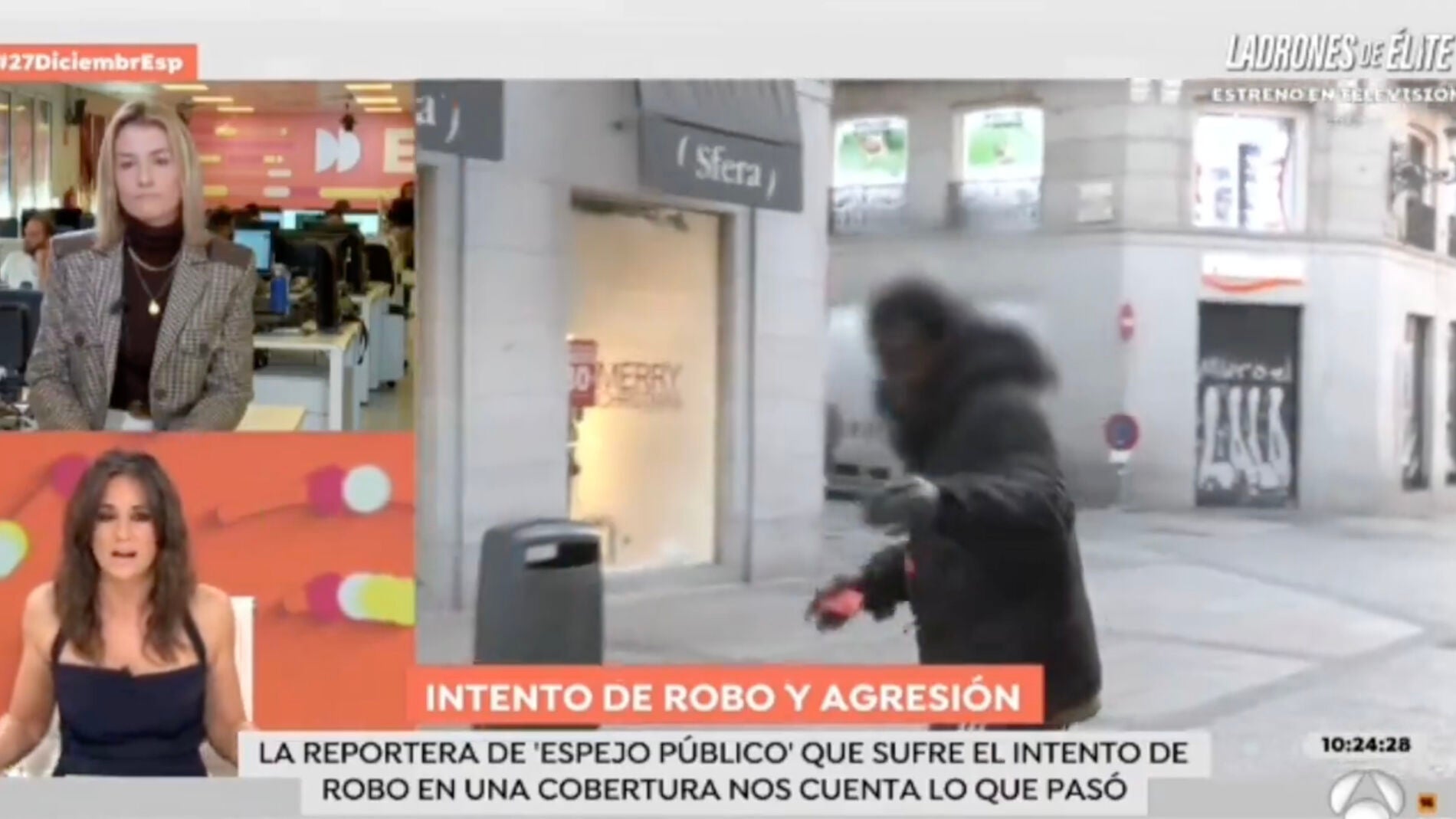 Intenta Robar Y Amenaza A Una Reportera De Espejo Público En Directo ...