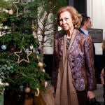 La Reina Sofía asiste al concierto interpretado por la Orquesta de La Música del Reciclaje de Ecoembes.