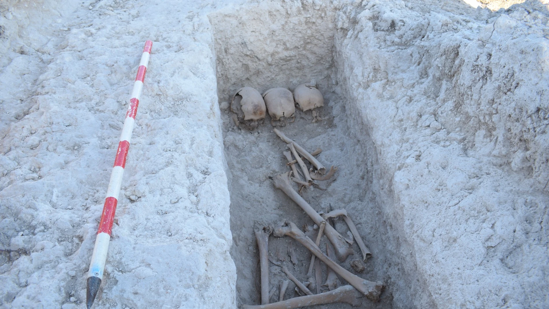 Uno de los cuerpos que se han encontrado en estas tumbas, que se han revelado importantes para el conocimiento de la Alta Edad Media
