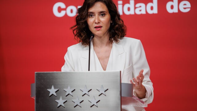 La presidenta madrileña, Isabel Díaz Ayuso 