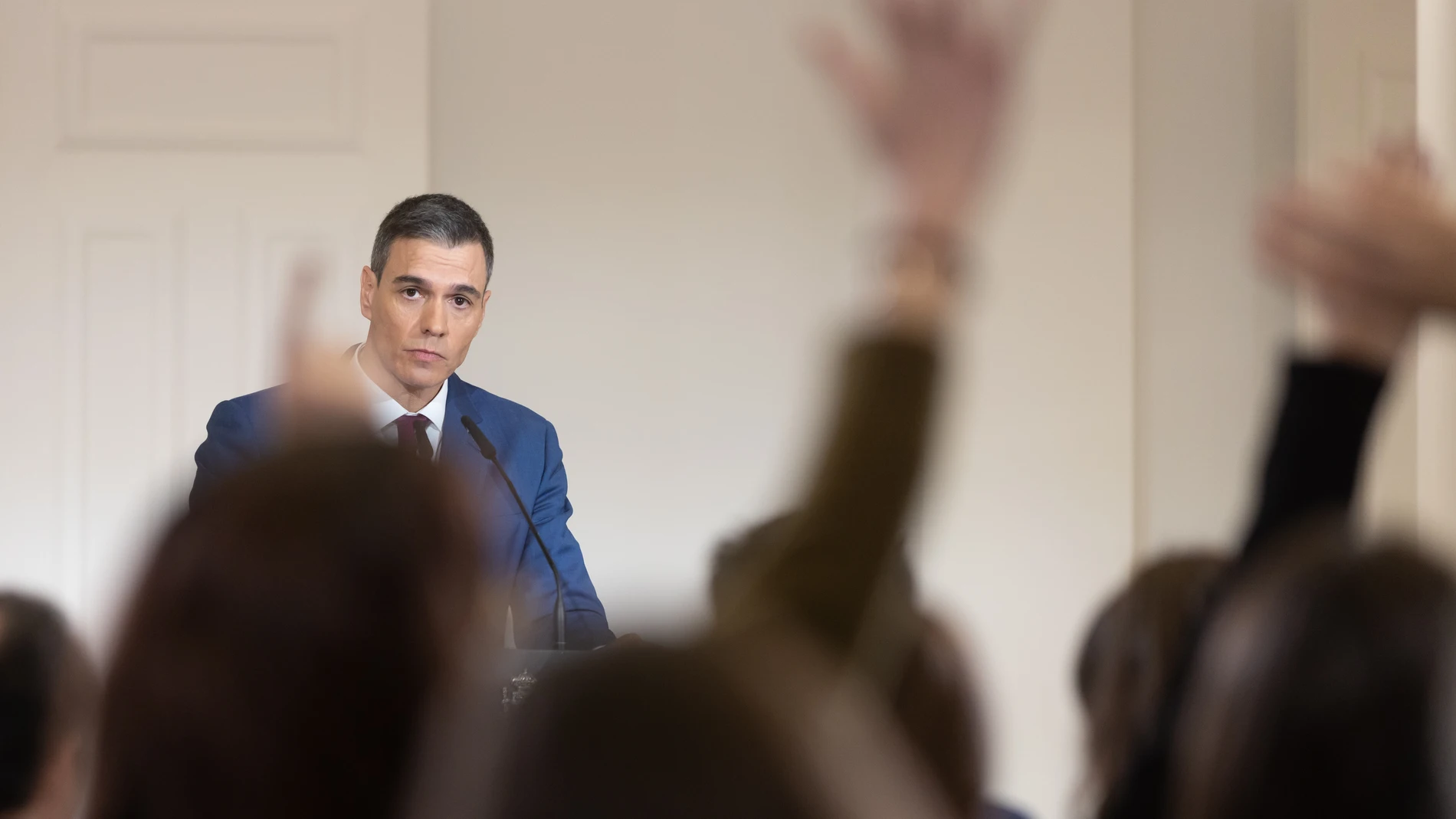 ￼ Rueda de prensa de Pedro Sánchez tras el último consejo de ministros de 2023 @Gonzalo Pérez Mata 