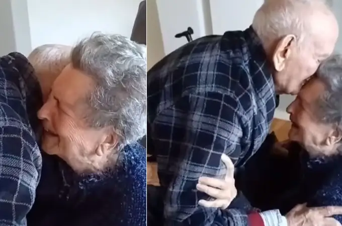 El emotivo reencuentro de un anciano de 103 años con 
