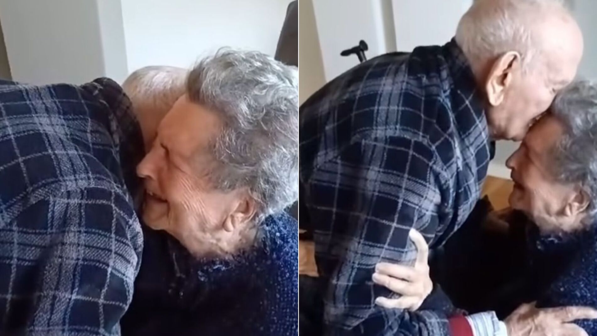 El conmovedor instante que anciano de 103 años se reencuentra con el ‘amor de su vida’