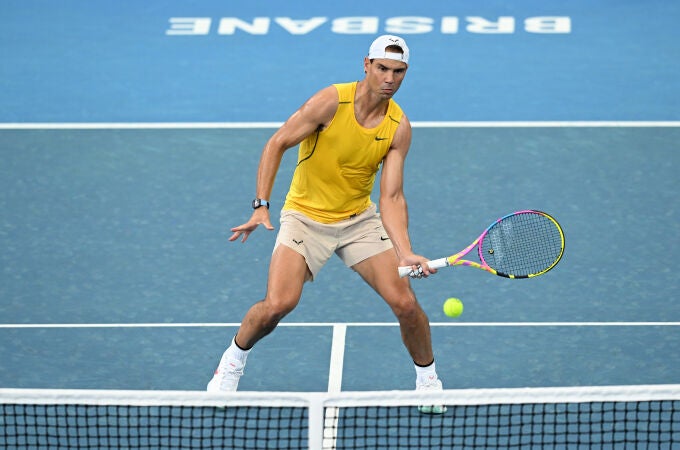 Nadal debutó en el cuadro de dobles de Brisbane con derrota