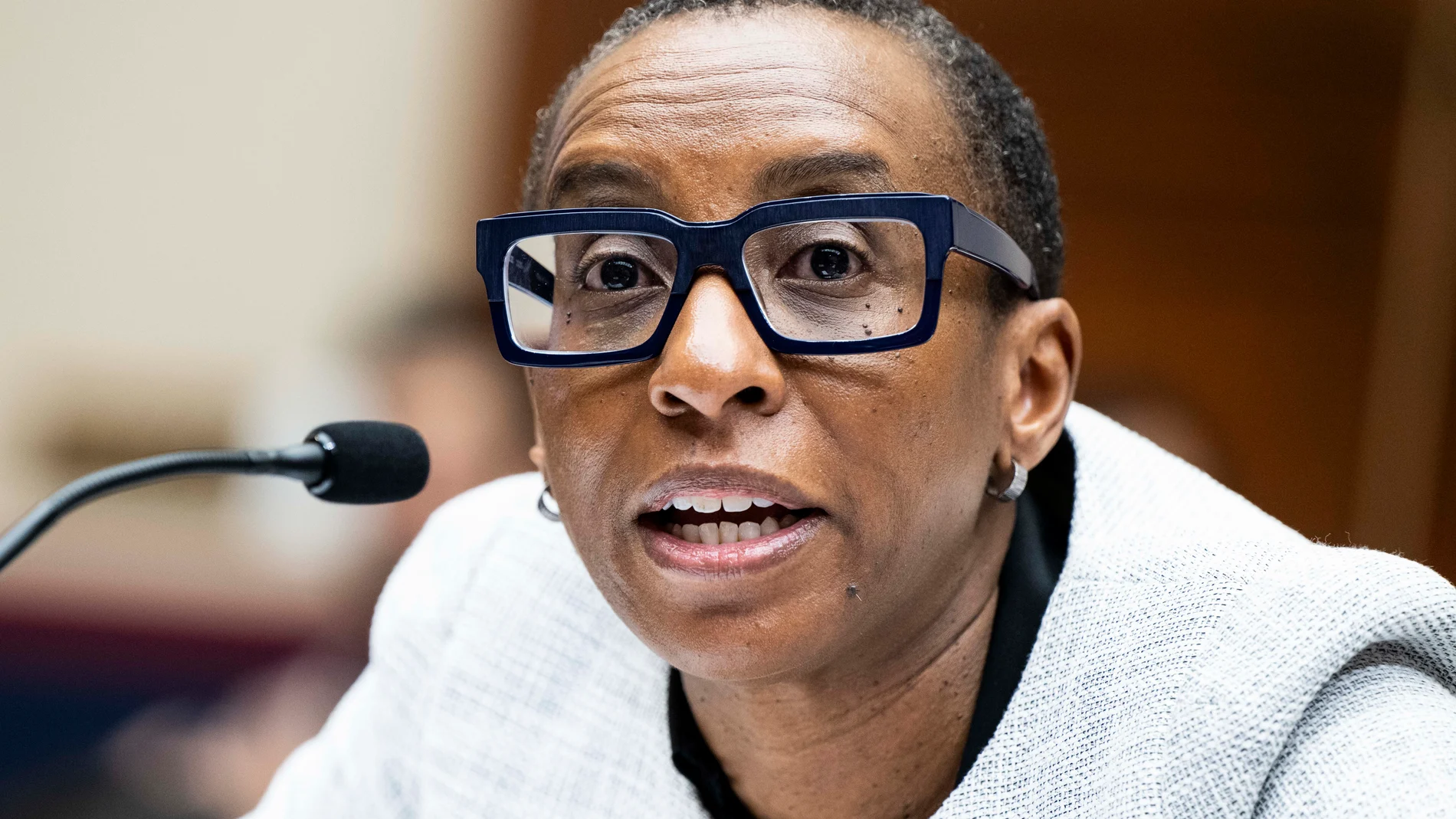 January 2, 2024: CLAUDINE GAY said Tuesday she was resigning the presidency of Harvard University. Gay faced harsh criticism over the school's response to antisemitic incidents as well as an ongoing plagiarism scandal. FILE PHOTO: December 5, 2023, Washington, District of Columbia, USA: Claudine Gay, President, Harvard University, speaking at a House Committee on Education and the Workforce hearing on campus antisemitism at the U.S. Capitol. 05/12/2023
