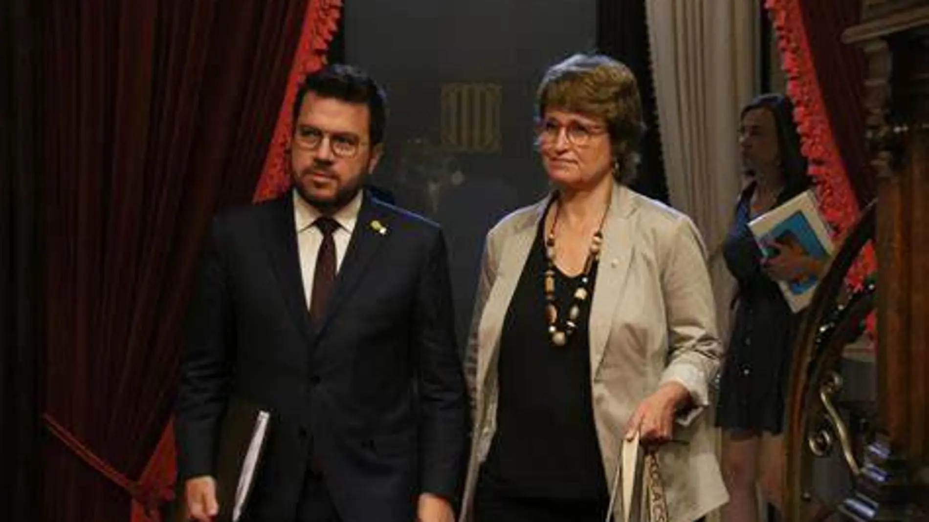 Pere Aragonès y Anna Simó 