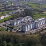 Imagen aérea del Hospital provincial de Conxo.