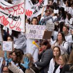 Manifestación de las enfermeras en huelga