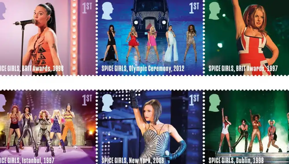 Colección de sellos Royal Mail de las Spice Girls