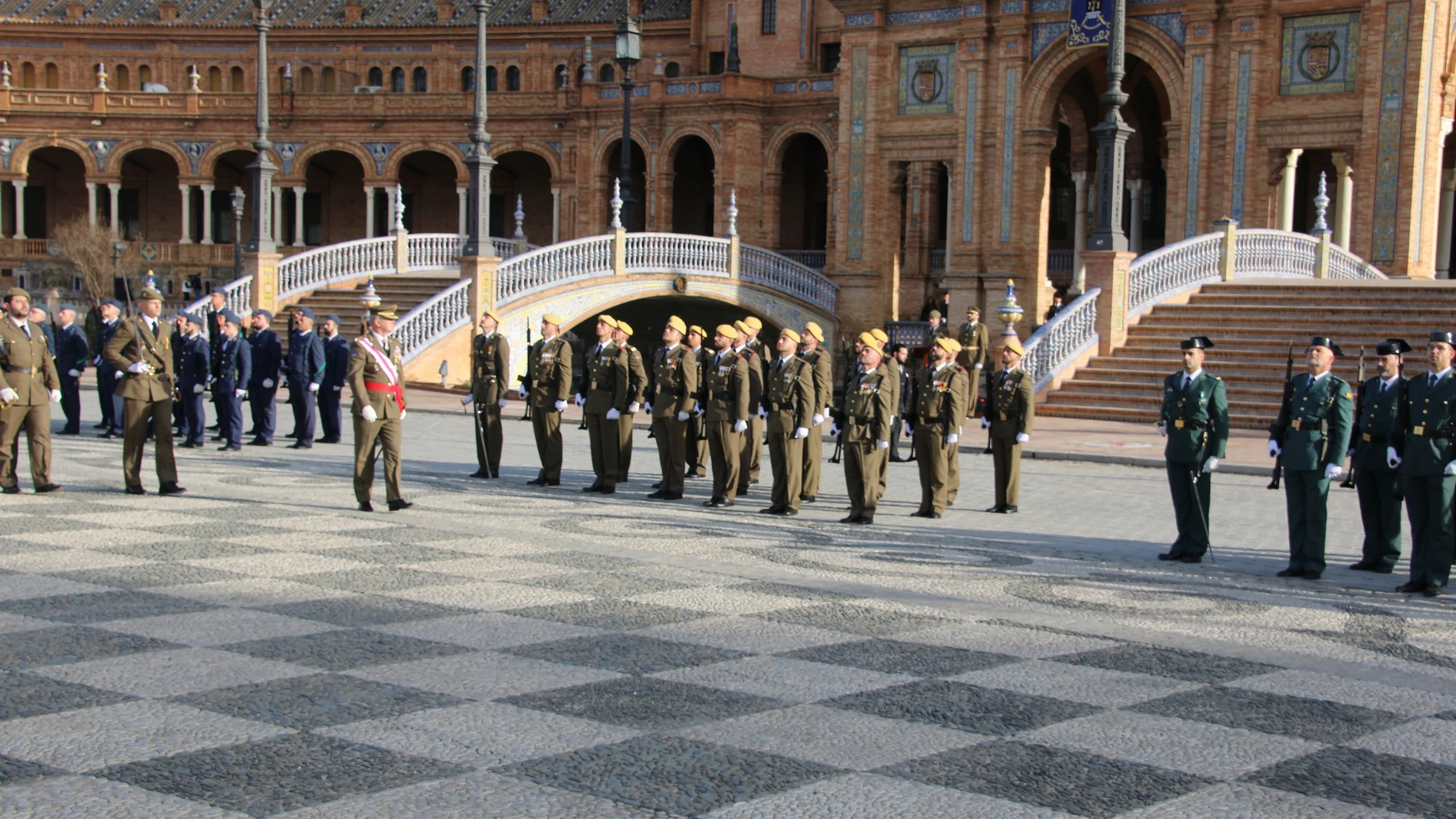 Instantánea del acto de la Pascua Militar 2024 celebrado en la Capitanía General de Sevilla. CUARTEL GENERAL DE LA FUERZA TER 06/01/2024