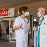 Personal sanitario en el servicio de urgencias de Segovia