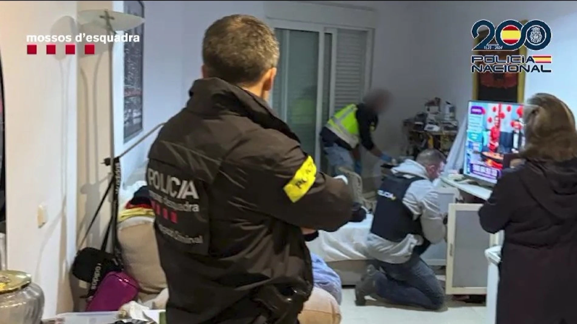 Operación conjunta de la Policía Nacional y los Mossos d’Esquadra para desarticular en Andalucía un grupo criminal por hacer un envío de marihuana y hachís que fue interceptado en Vielha (Valle de Arán) POLICÍA NACIONAL 07/01/2024