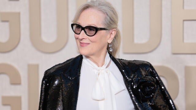 Meryl Streep con traje de lentejuelas.