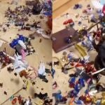 Cientos de figuras de anime destruidas