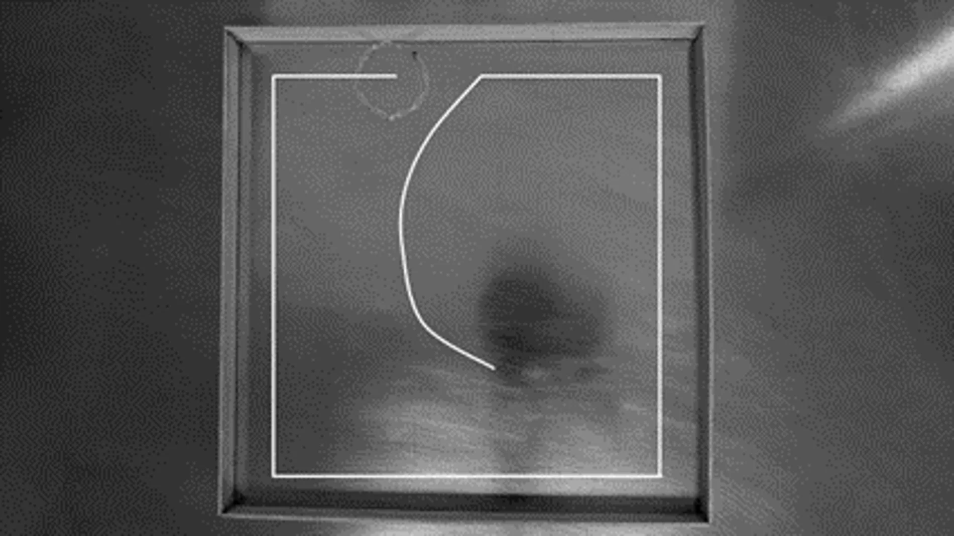 Esta imagen muestra la trayectoria que el robot siguió para cartografiar el límite de un espacio confinado.