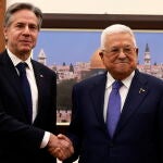 US Secretary of State Antony Blinken meets Palestinian President Mahmoud Abbas