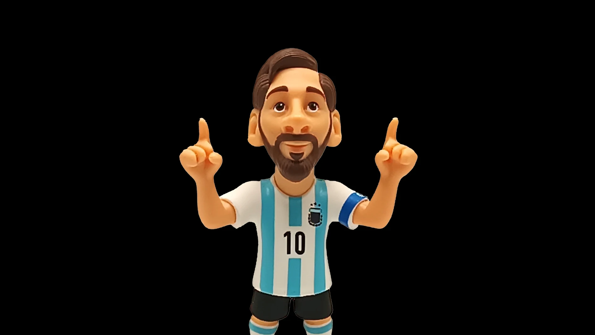 Messi, en miniatura con la camiseta de Argentina