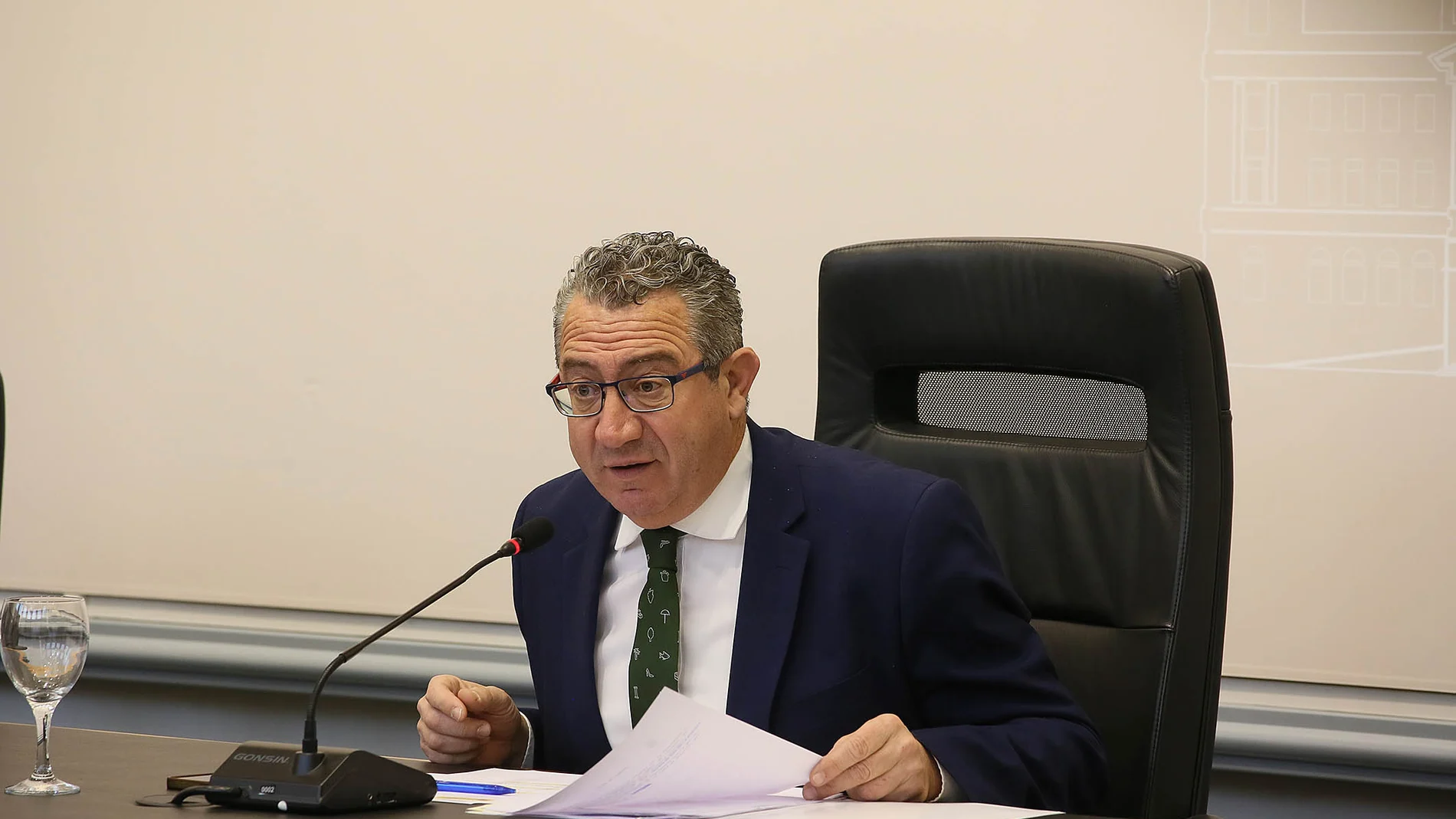 El presidente de la Diputación de Alicante, Toni Pérez, en el primer pleno del año que ha tenido lugar hoy