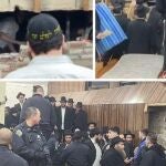Imágenes de las detenciones del pasado lunes en la sede central de Brooklyn (Nueva York) de Jabad-Lubavitch