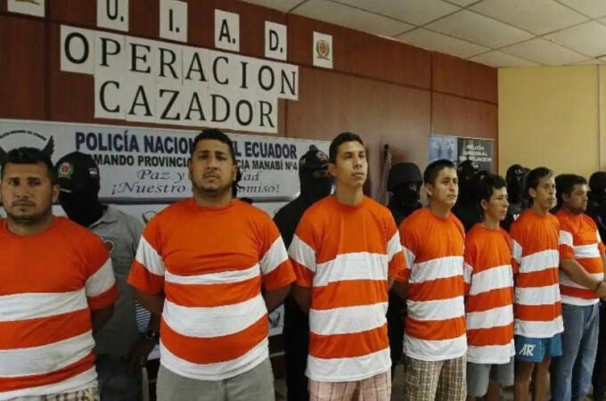 Miembros de la banda criminal "Los Choneros", detenidos por la Policía de Ecuador