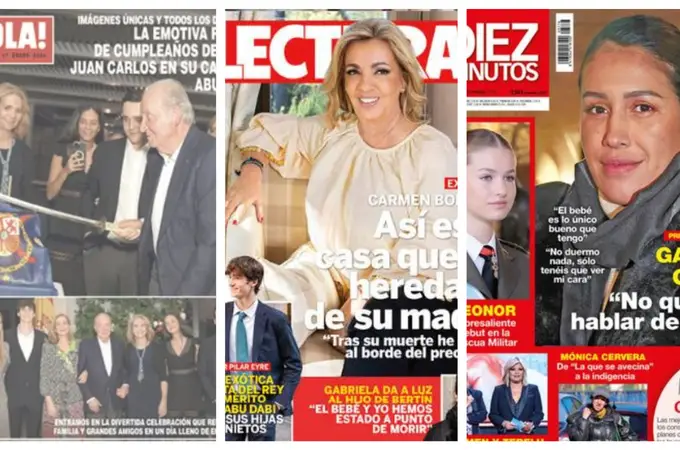 Kiosco: La emotiva fiesta del Rey Juan Carlos en Abu Dabi y Bertín Osborne y Gabriela Guillén, protagonistas de las portadas del corazón