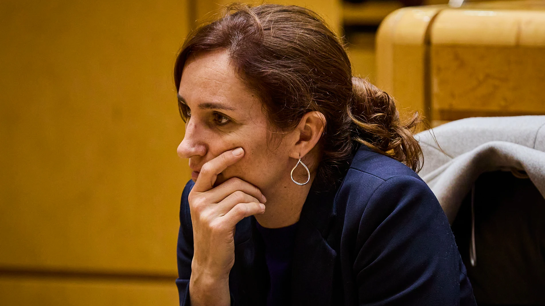 Mónica García en el pleno del Congreso, reunido excepcionalmente en el Senado.