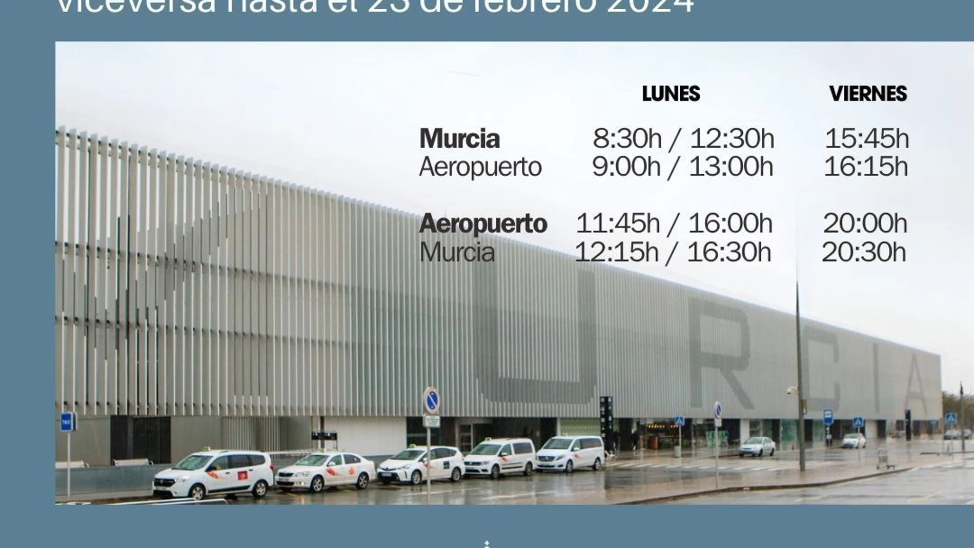 Comienza el nuevo servicio de autobuses que conecta el aeropuerto con Murcia y Cartagena
