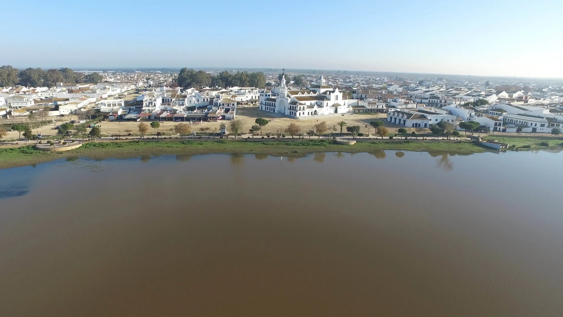 Vista aérea de la aldea de El Rocío (Huelva) .AYUNTAMIENTO DE ALMONTE12/01/2024