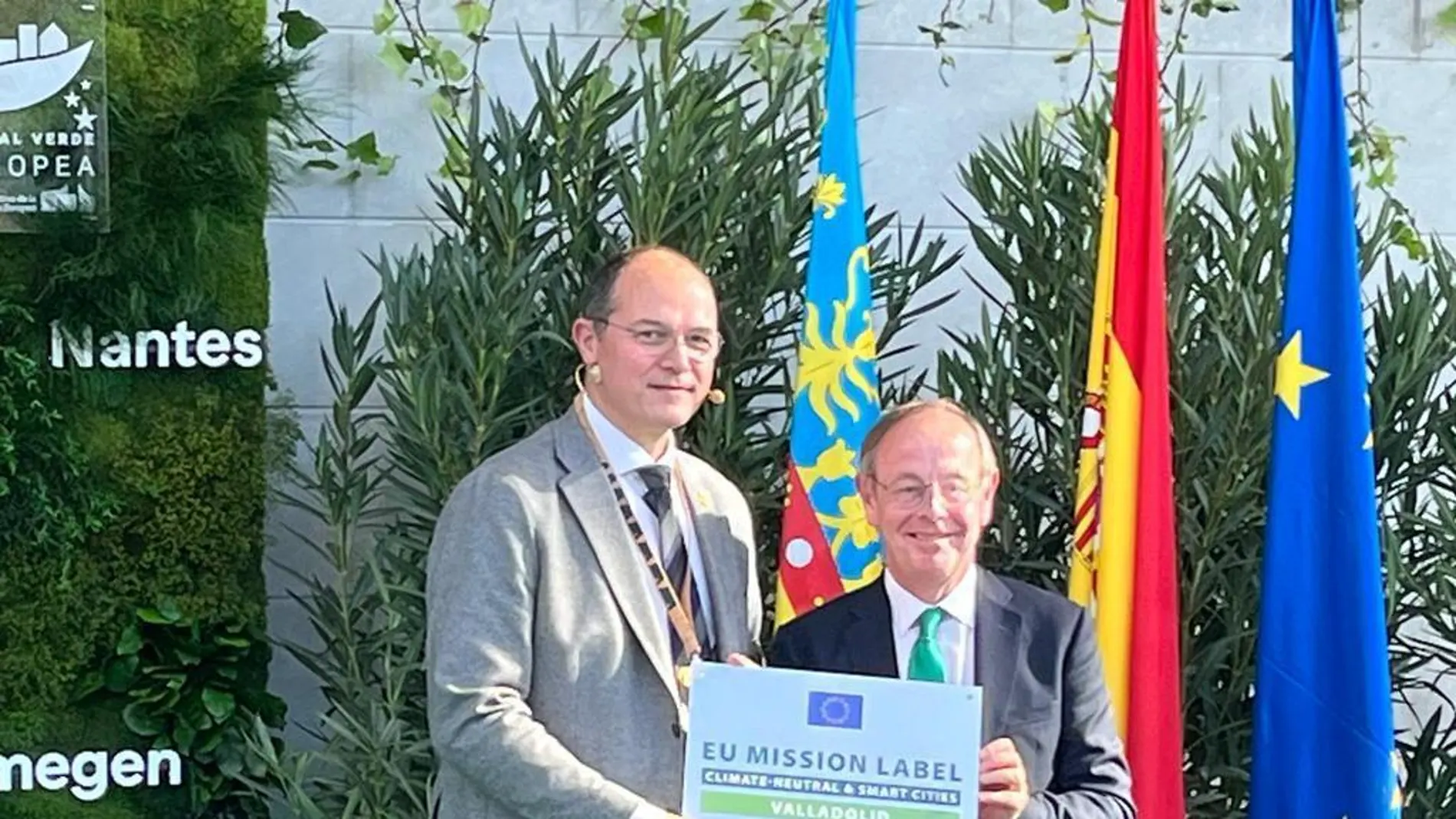 El Ayuntamiento de Valladolid recibe en Valencia el Sello Misión de la Comisión Europea