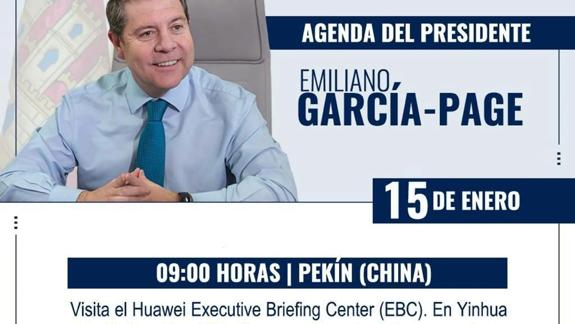 Agenda de Emiliano García-Page para el 15 de enero