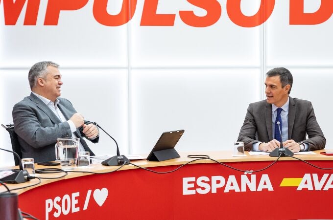 Pedro Sánchez y Santos Cerdán