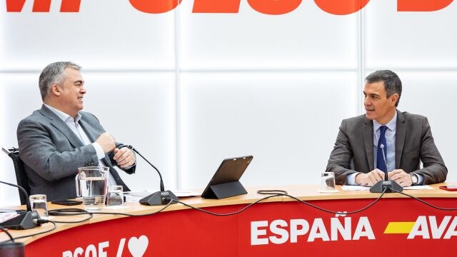 Pedro Sánchez y Santos Cerdán