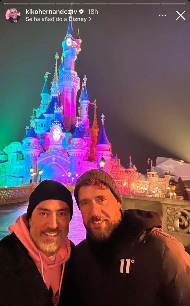 Kiko Hernández y Fran Antón en Disneyland Paris