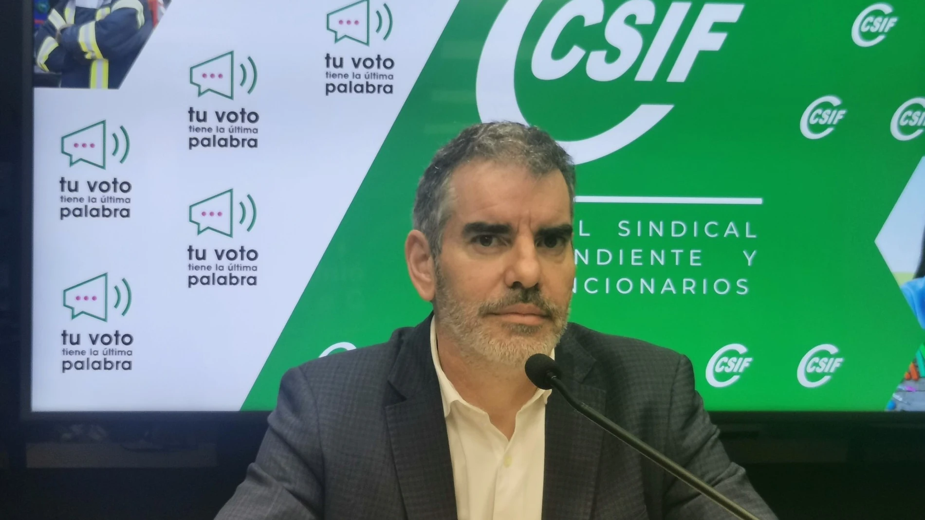 El presidente de CSIF Castilla y León, Benjamín Castro