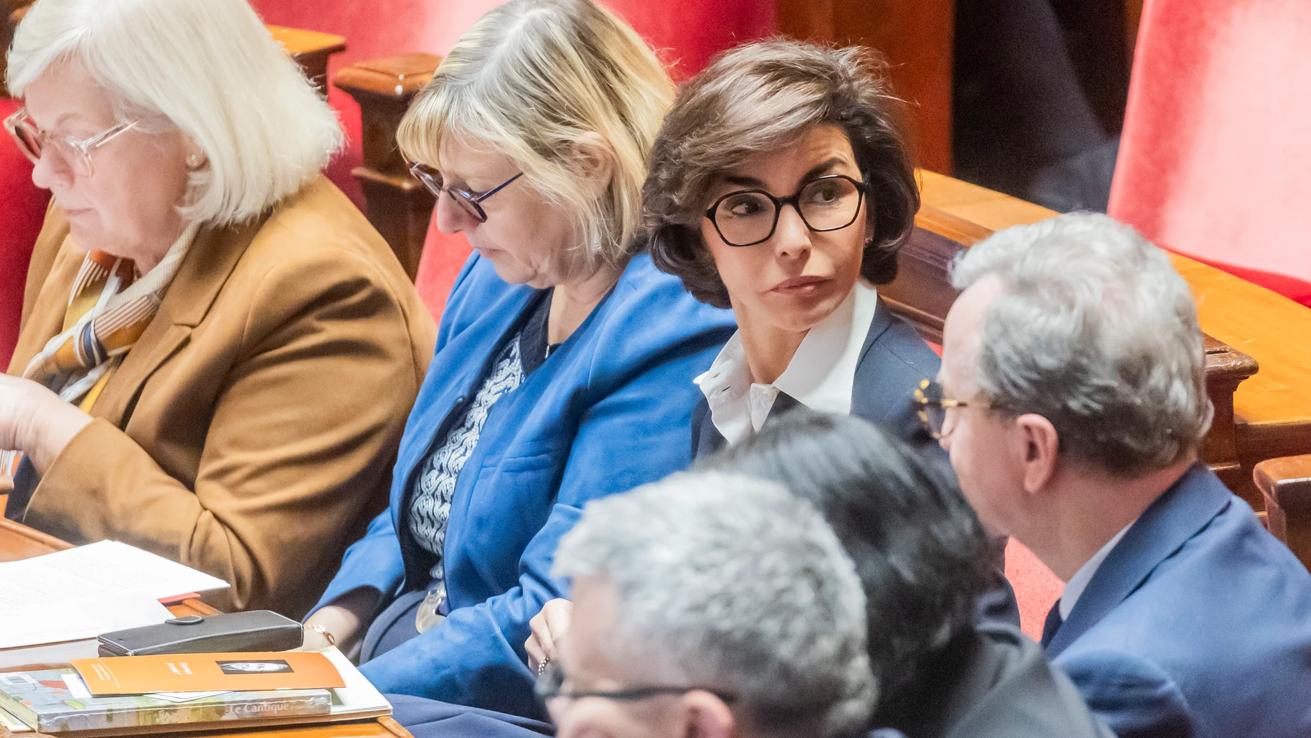 January 16, 2024, Paris, France, France: Paris, France January 16, 2024 - Weekly session of questions to the government at the French national parliament - Rachida Dati..POLITIQUE, QAG, QUESTIONS AU GOUVERNEMENT, HEMICYCLE, PARLEMENTAIRE.16/01/2024